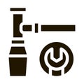 pipe repair icon Vector Glyph Illustration