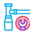 Pipe repair icon vector outline illustration