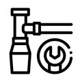 Pipe repair icon vector outline illustration