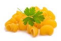 Pipe rigate  pasta with parsley Royalty Free Stock Photo