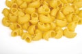 Pipe rigate pasta on white background