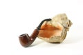 Pipe and shell Royalty Free Stock Photo
