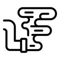 Pipe smoke dust icon outline vector. City smoke speed Royalty Free Stock Photo
