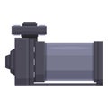 Pipe submersible pump icon cartoon vector. Motor valve