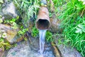 Pipe tap nasty rusty with running water Royalty Free Stock Photo