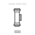 Pipe tee revision. Linear icon.