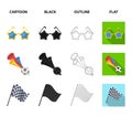 Pipe, uniform and other attributes of the fans.Fans set collection icons in cartoon,black,outline,flat style vector