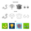 Pipe, uniform and other attributes of the fans.Fans set collection icons in flat,outline,monochrome style vector symbol