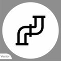 Pipe vector icon sign symbol Royalty Free Stock Photo