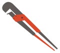 Pipe wrench color icon. Plumber repair tool