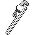 Pipe Wrench Illustration Royalty Free Stock Photo