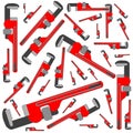 Pipe wrench pattern Royalty Free Stock Photo