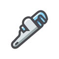 Pipe Wrench tool Vector icon Cartoon illustration Royalty Free Stock Photo