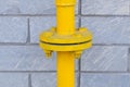 Pipe and yellow valve