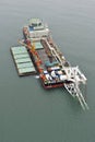 The pipelaying barge Royalty Free Stock Photo