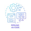 Pipeline-as-code blue gradient concept icon Royalty Free Stock Photo