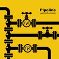 Pipeline background black silhouette