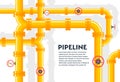 Pipeline background with gas pipes