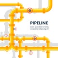 Pipeline background. Gas or oil pipes