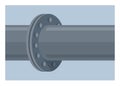 Pipeline connecting point. Simple flat illustration.