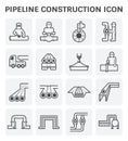 Pipeline construction icon