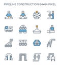 Pipeline construction icon