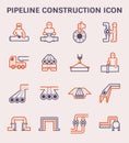 Pipeline construction icon