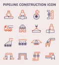 Pipeline construction icon