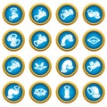 Pipeline constructor icons set, isometric style Royalty Free Stock Photo