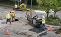 Pipeline Crew Relocating Horizontal Directional Drill Royalty Free Stock Photo