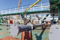 Pipeline for discharging liquid cargo from oil chemical tanker
