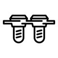 Pipeline filter system icon, outline style Royalty Free Stock Photo