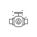 Pipeline plumber icon. Simple line, outline of oil industry icons for ui and ux, website or mobile application