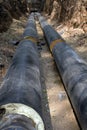 Pipeline trench ground