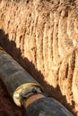 Pipeline trench ground