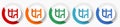 Pipeline, tube, pipe and industrial vector icon set, flat icons for logo design, webdesign and mobile applications, colorful round