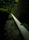Pipeline under dry sewage