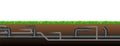 Pipeline for various purposes. Underground part of system. Abstract Isolated Illustration vector