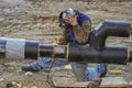 Pipeline welding 2 Royalty Free Stock Photo