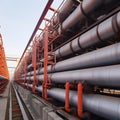 Pipelines leading the LNG termina