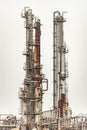 Pipelines of a oil and gas refinery industrial plant Royalty Free Stock Photo