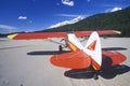 A Piper Bush airplane in the Saint Elias National Park, Alaska Royalty Free Stock Photo