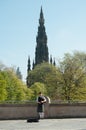 Piper playing in Edinburgh, Scotland Royalty Free Stock Photo