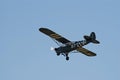 Piper Super Cub in flight Royalty Free Stock Photo