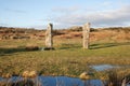 The Pipers, of The Hurler\'s Stones on Bodmin Moor, Cornwall in the UK Royalty Free Stock Photo