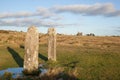 The Pipers, of The Hurler\'s Stones on Bodmin Moor, Cornwall in the UK Royalty Free Stock Photo