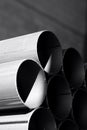 Pipes of iron industrial background Royalty Free Stock Photo