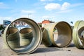 Pipes of large diameter. Royalty Free Stock Photo