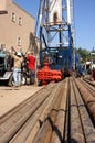 Pipes and Oil Well Royalty Free Stock Photo