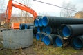 Pipes of PVC large diameter